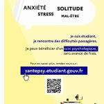 Je suis étudiant et je rencontre des difficultés passagères : anxiété, stress, solitude ou mal-être. Je peux bénéficier d'un rendez-vous psychologique sans avance de frais. Rendez-vous sur santapsy.etudiant.gouv.fr